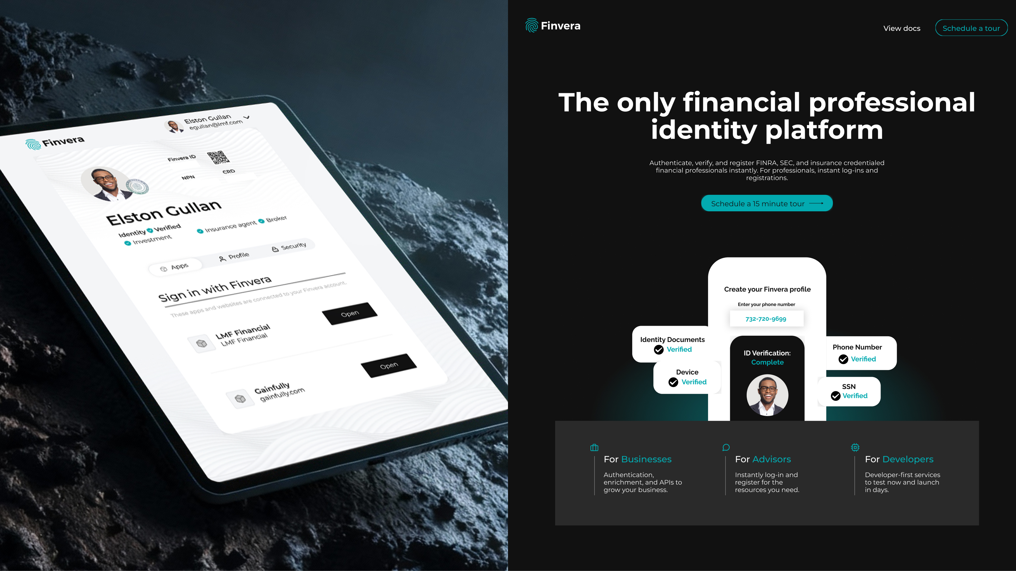 Finvera design screen 1