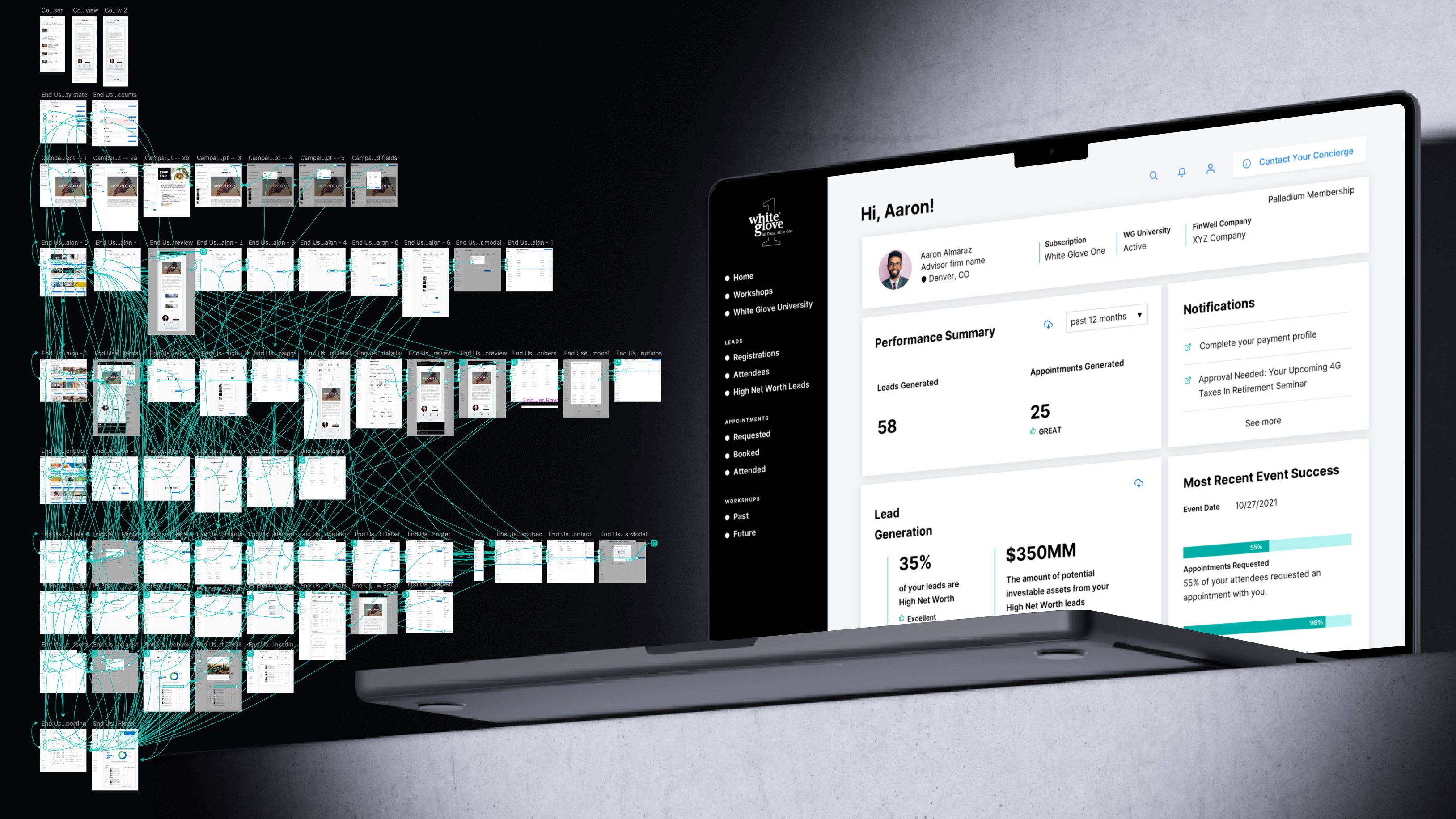 WhiteGlove design screen 1