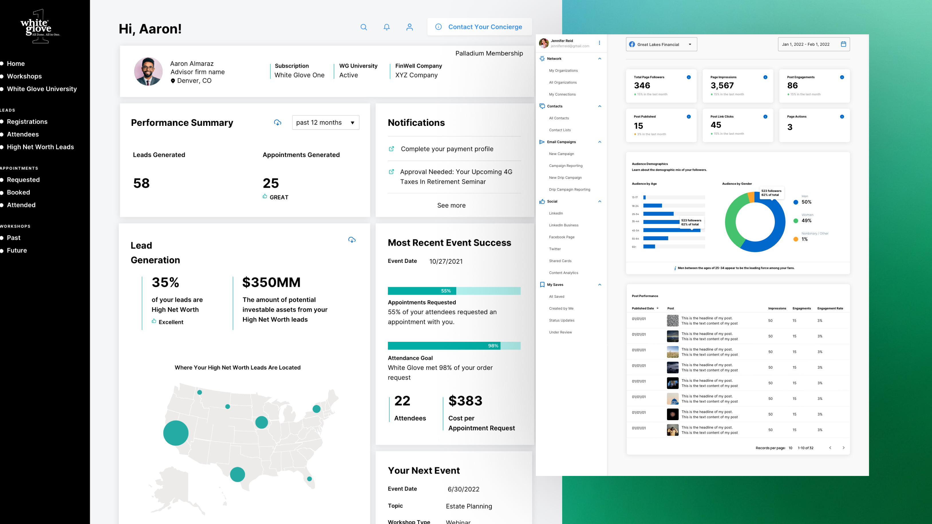 WhiteGlove design screen 3